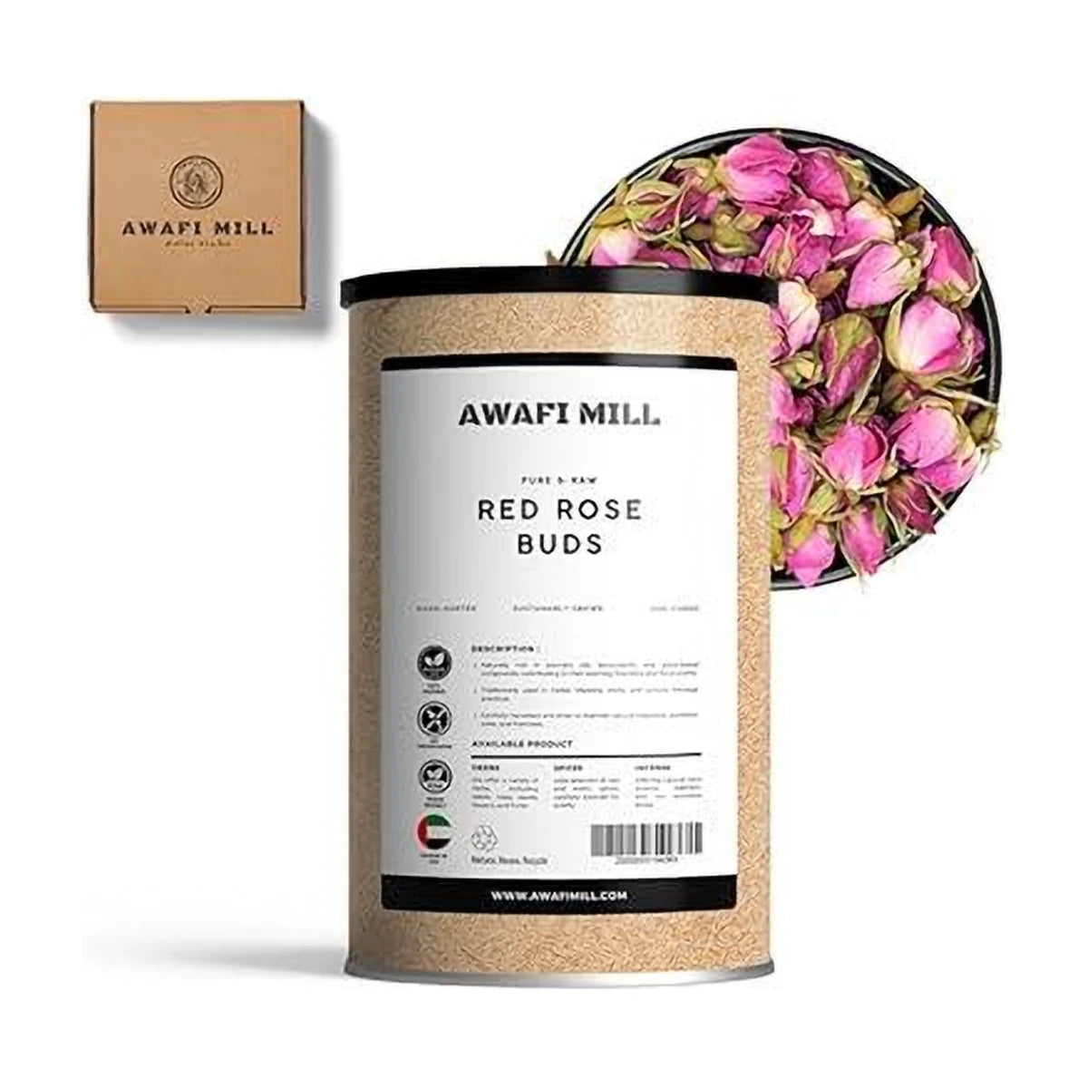 AWAFI MILL Rose Buds Tea Dried Rose - 100 g | 3.5 Oz | Welaza