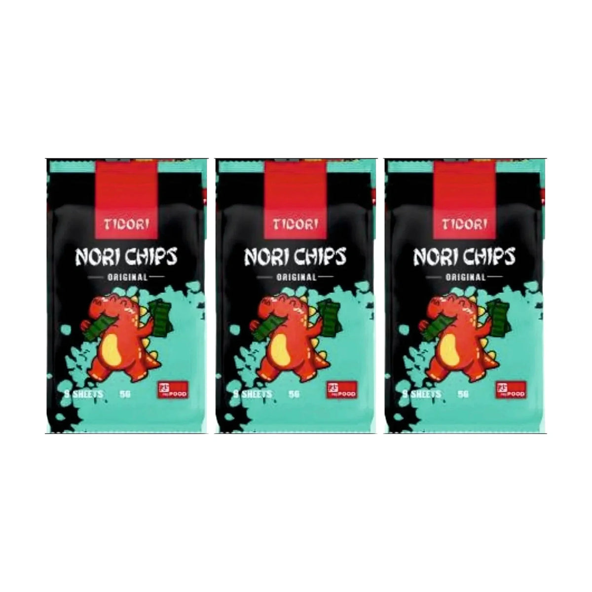 Tidori Nori Chips Original Taste 5g (Pack of 3) | Welaza