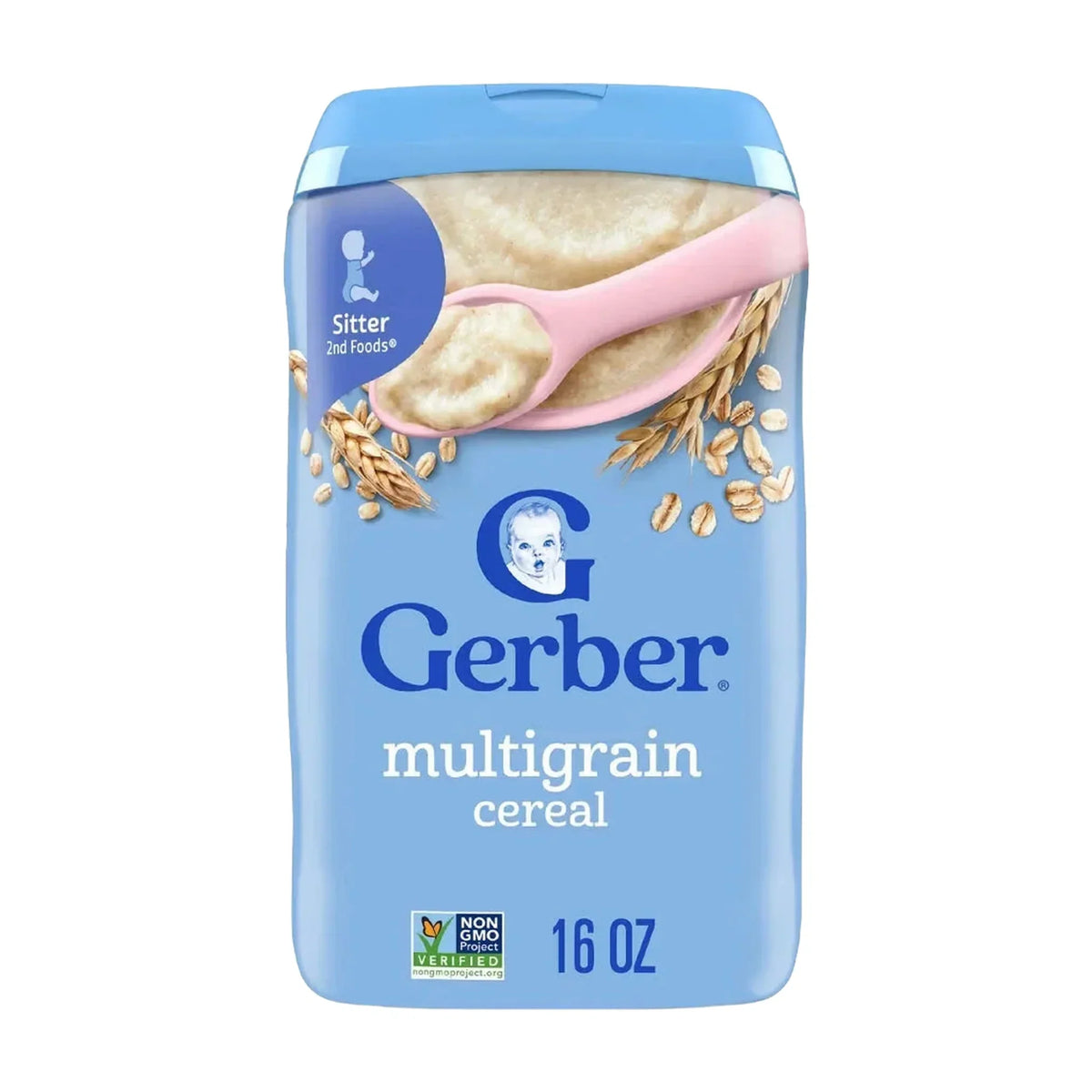 Gerber 2nd Foods Cereal for Baby Grain & Grow Baby Cereal Multigrain 16 oz