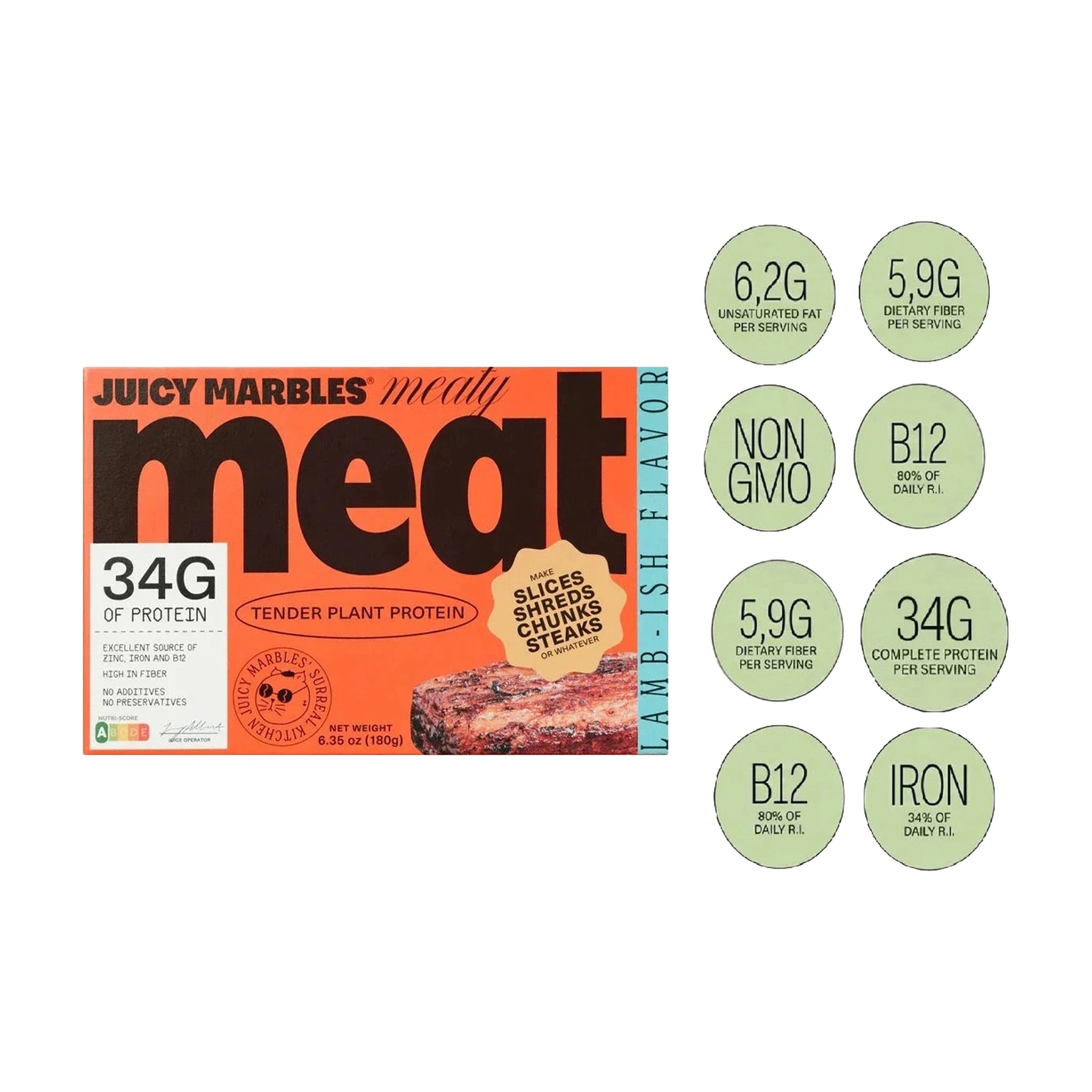 Juicy Marbles Plant-Based Vegan Tender Lamb Ish Steak