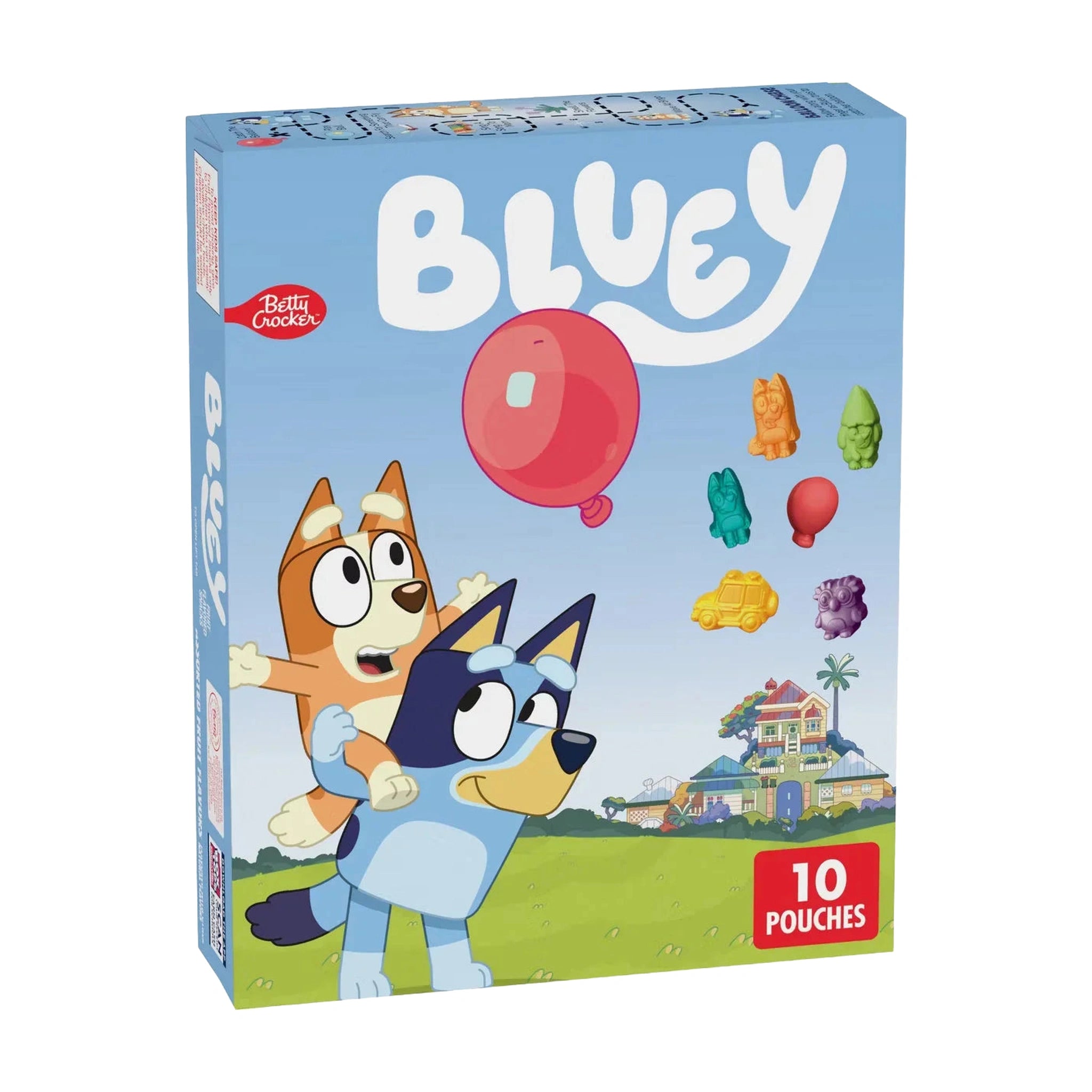 Betty Crocker Bluey Fruit Flavored Snacks, Treat Pouches, Gluten Free, 10 ct