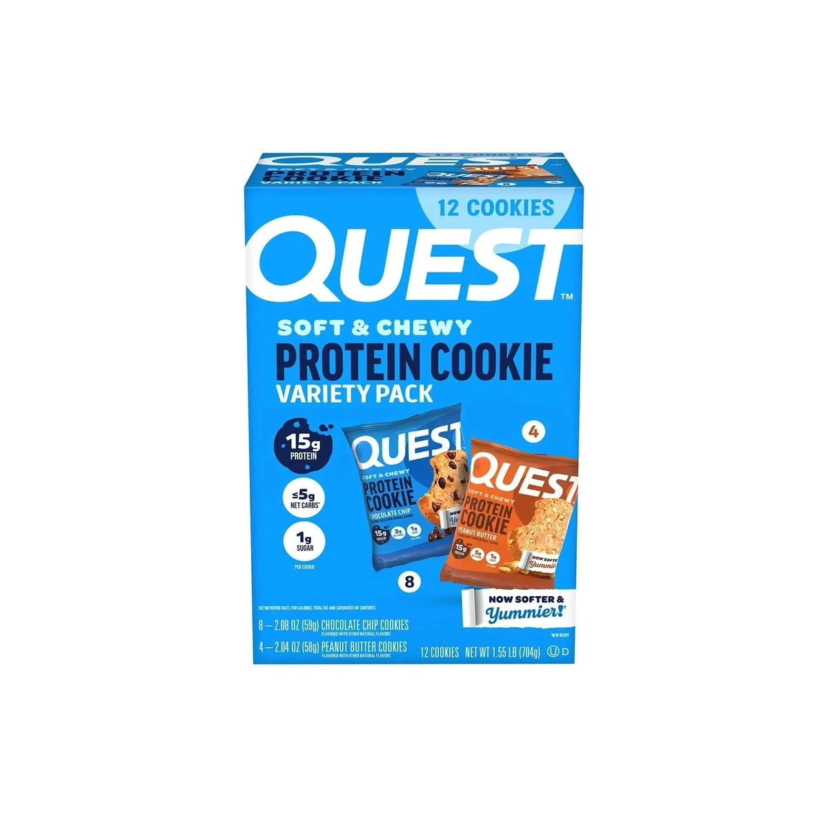 Quest Soft & Chewy 15g Protein Cookie, Variety Pack - 12pc