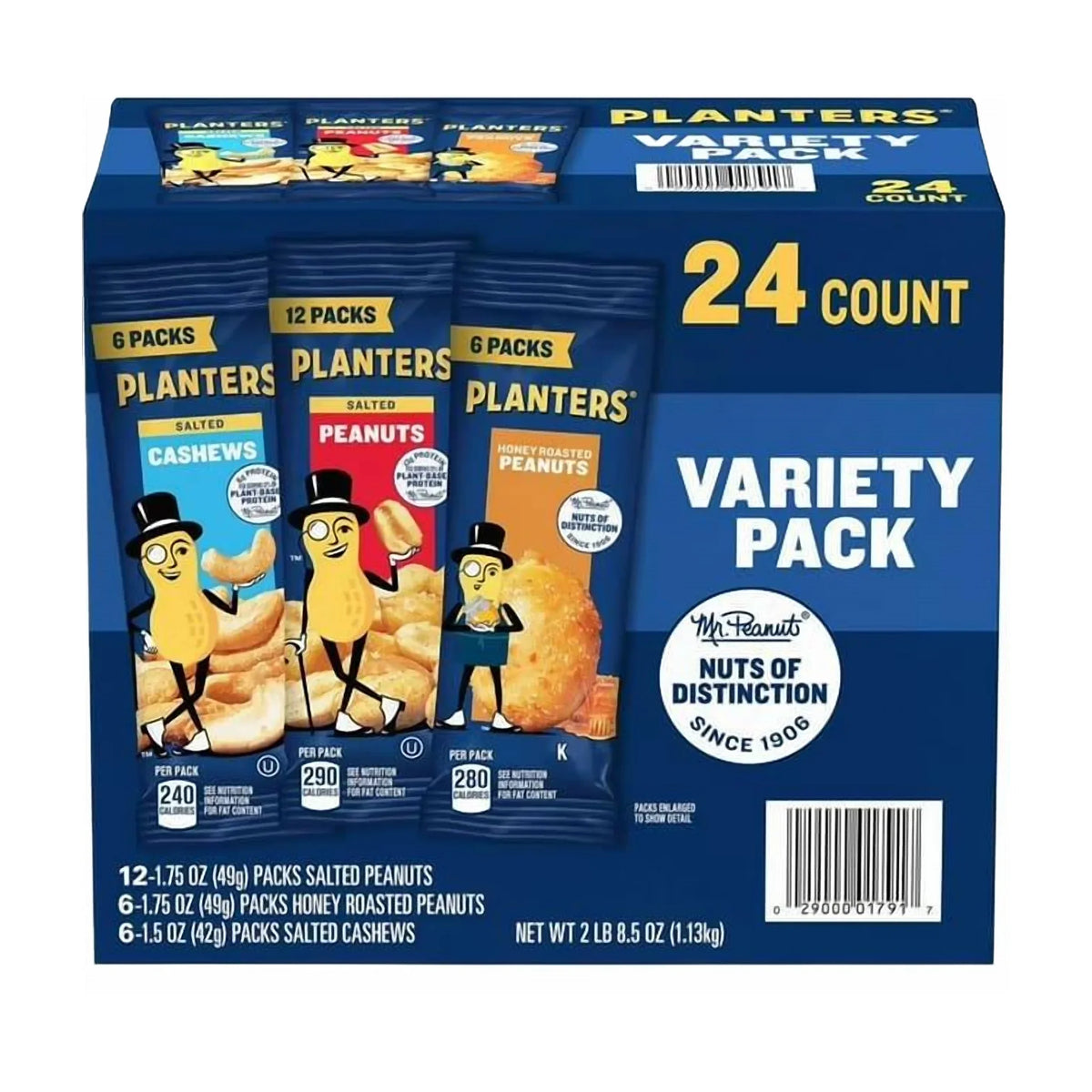 Planters Nut Variety Pack, 24 Individual Packs