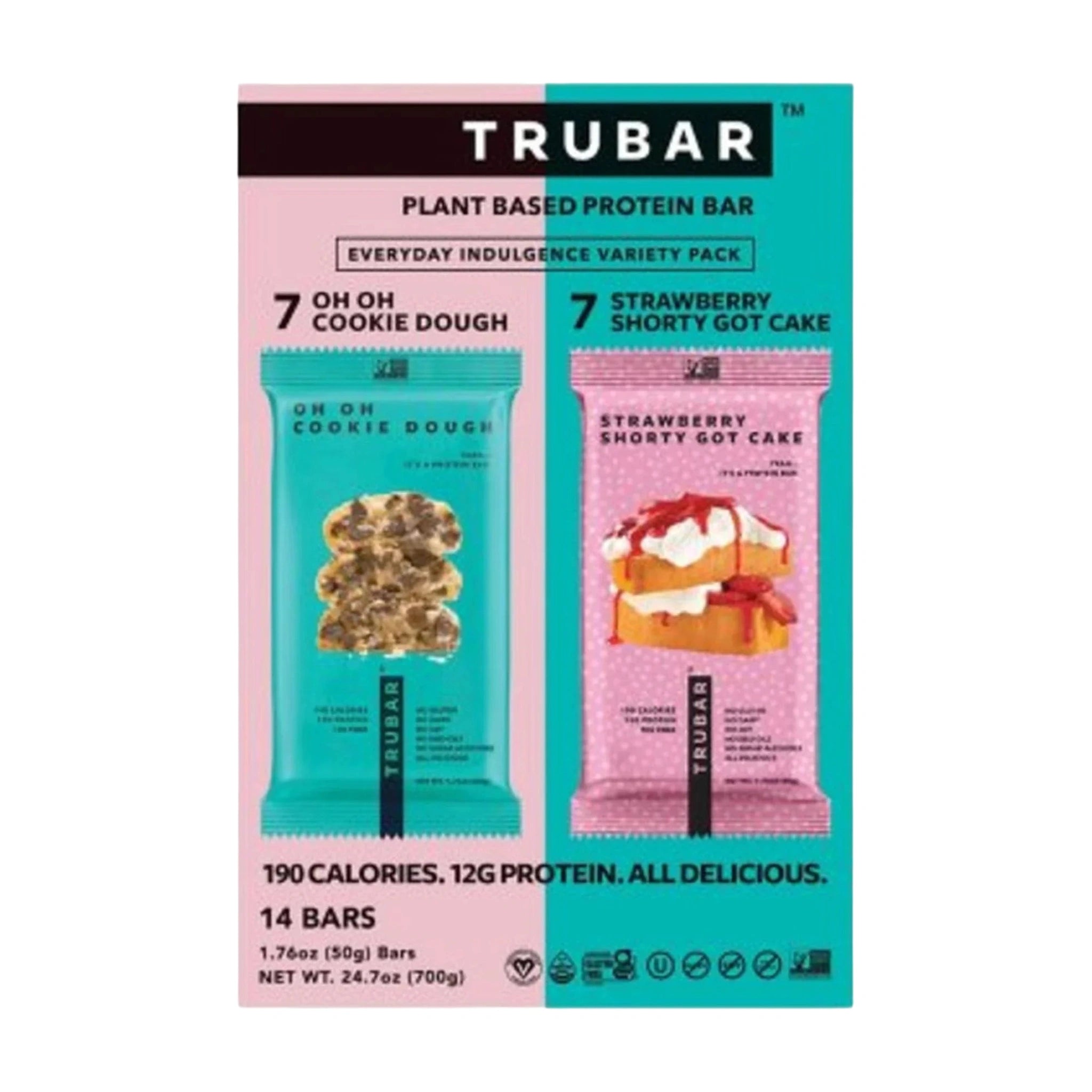 TRUBAR Plant Based Protein Bar Variety Pack 14ct.
