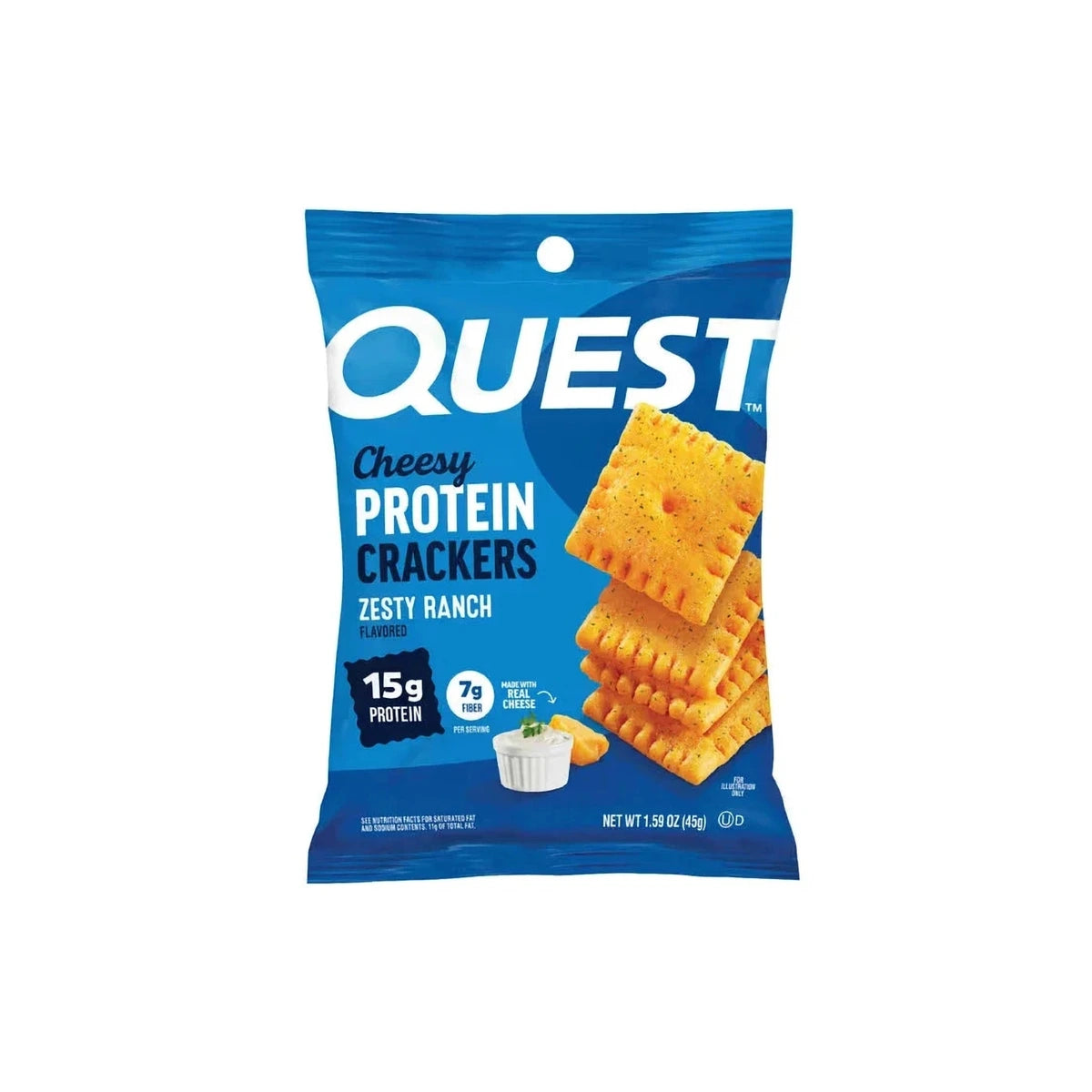 Quest Cheesy 10g Protein Ranch & Cheddar Crackers 30g