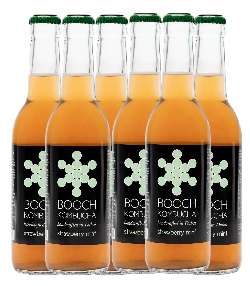 Booch Strawberry Mint Kombucha - 300ml Pack of 6
