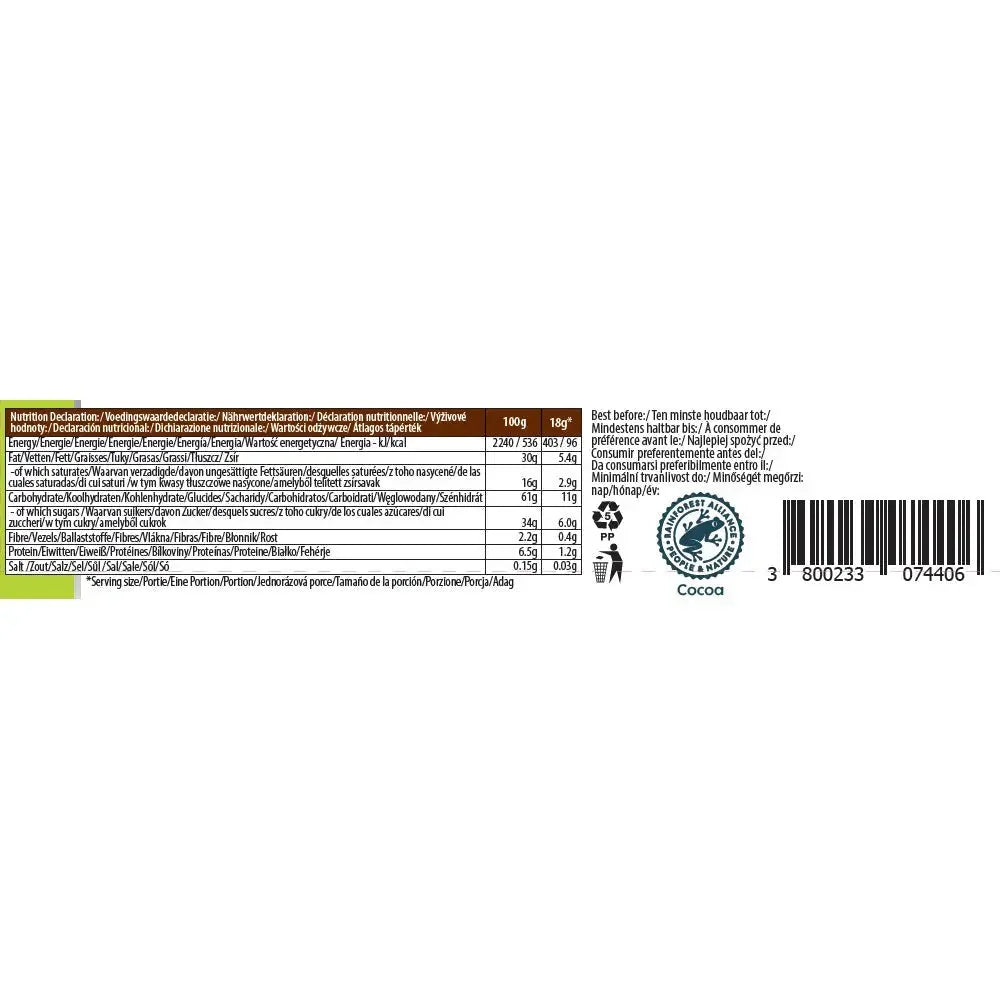 Rice Up White Chocolate Rice Bars, 20 x 18 g