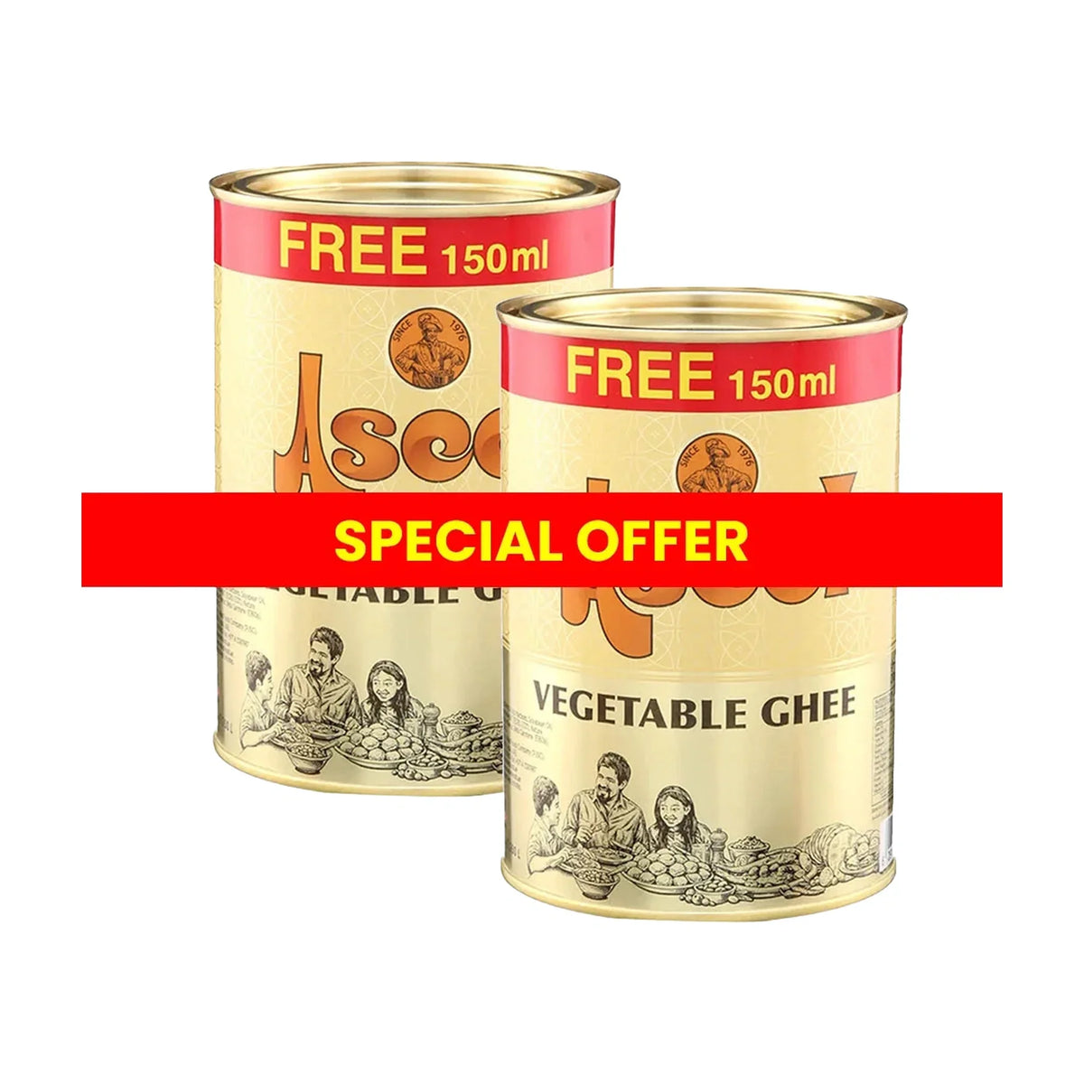 Vegetable Ghee (1 ltr) – 2 Packs