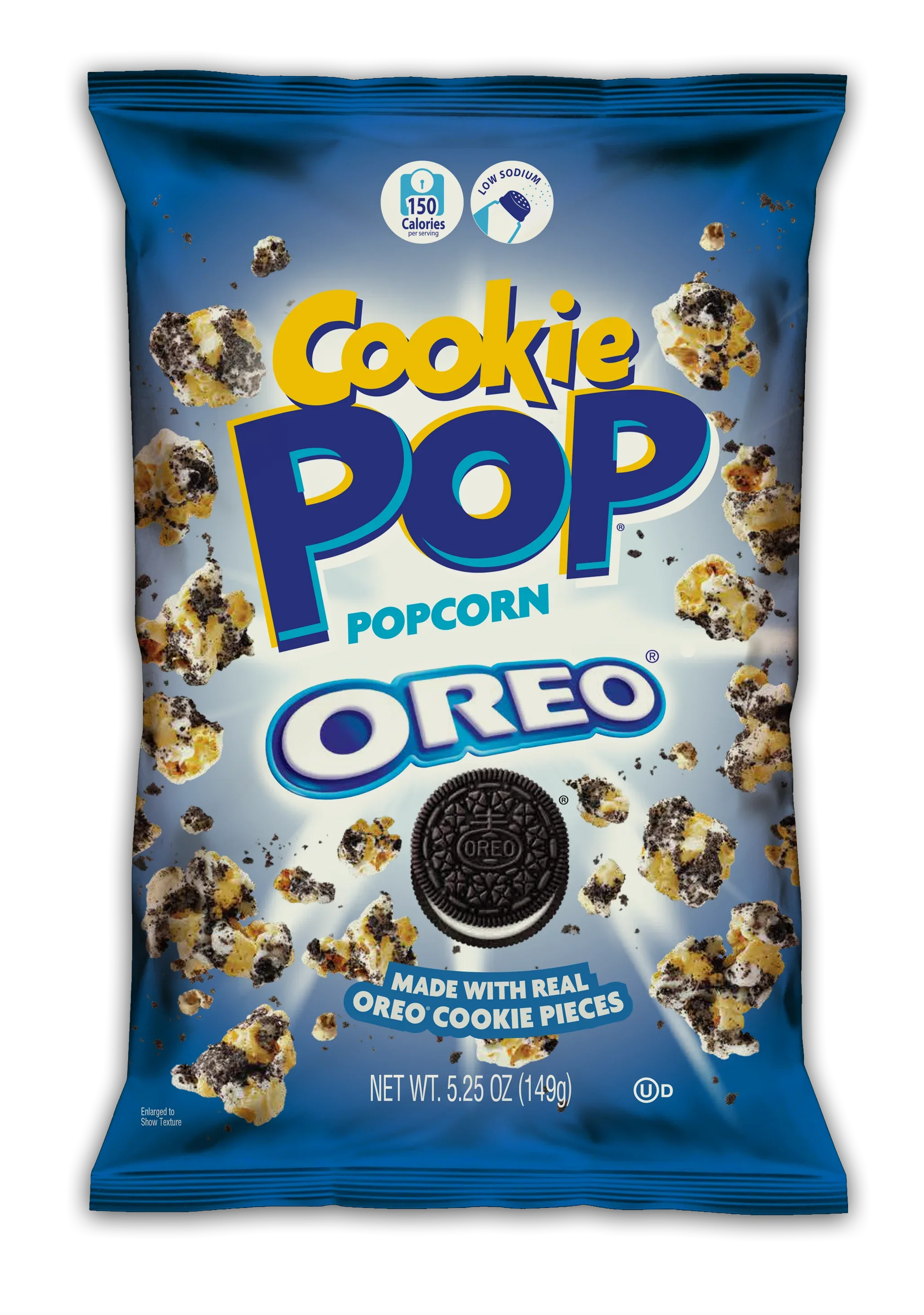 Cookie Pop Popcorn Oreo, Made With Real Oreo Cookie, Low Sodium, 150 Cal, 5.25OZ (149g)