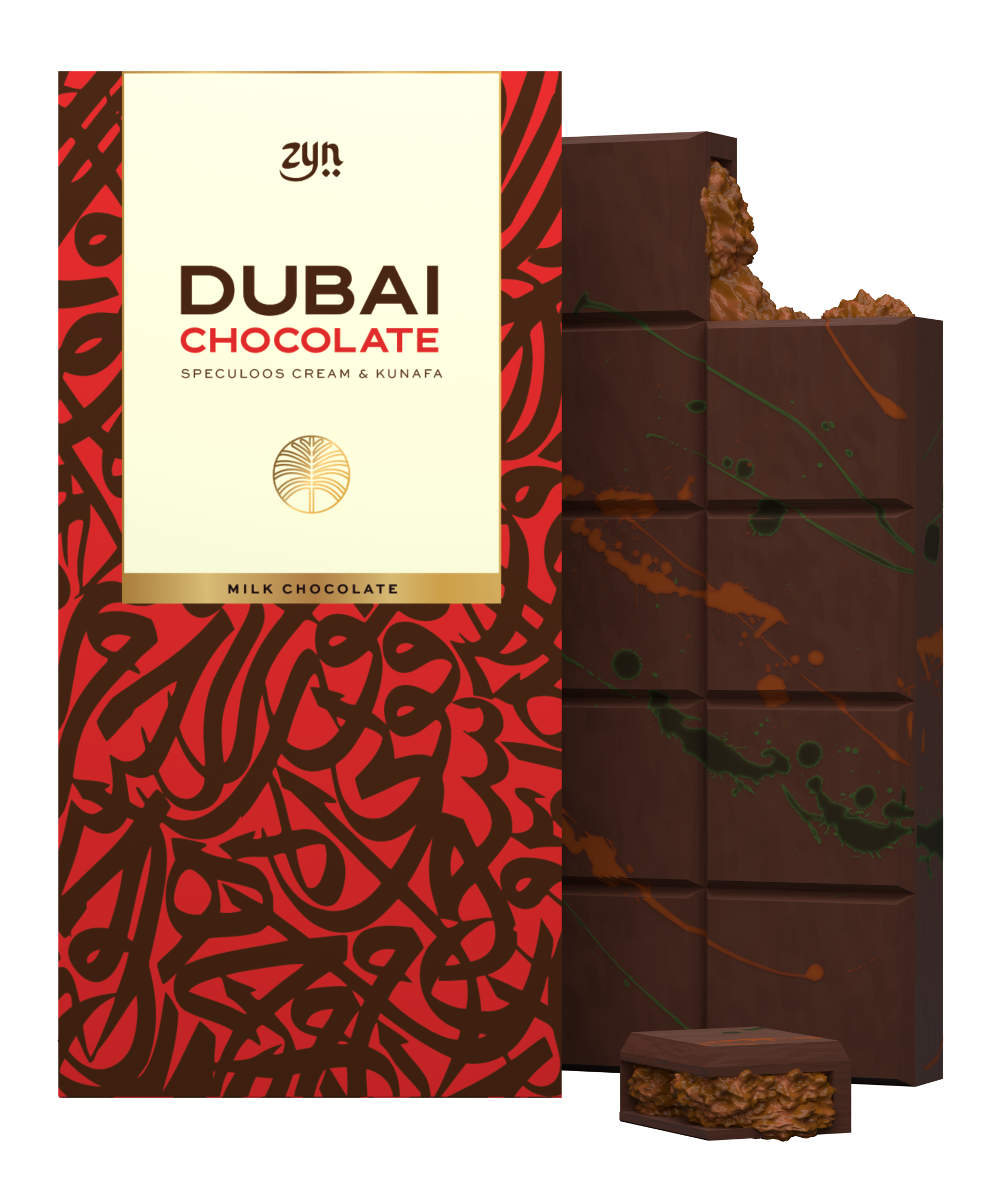 ZYN Dubai Kunafa MILK Chocolate Speculoos Cream 200g
