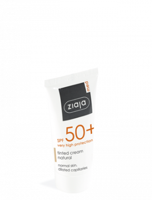 SPF 50+ Tinted Cream Natural Cream Normal Skin Dilated Capillaries