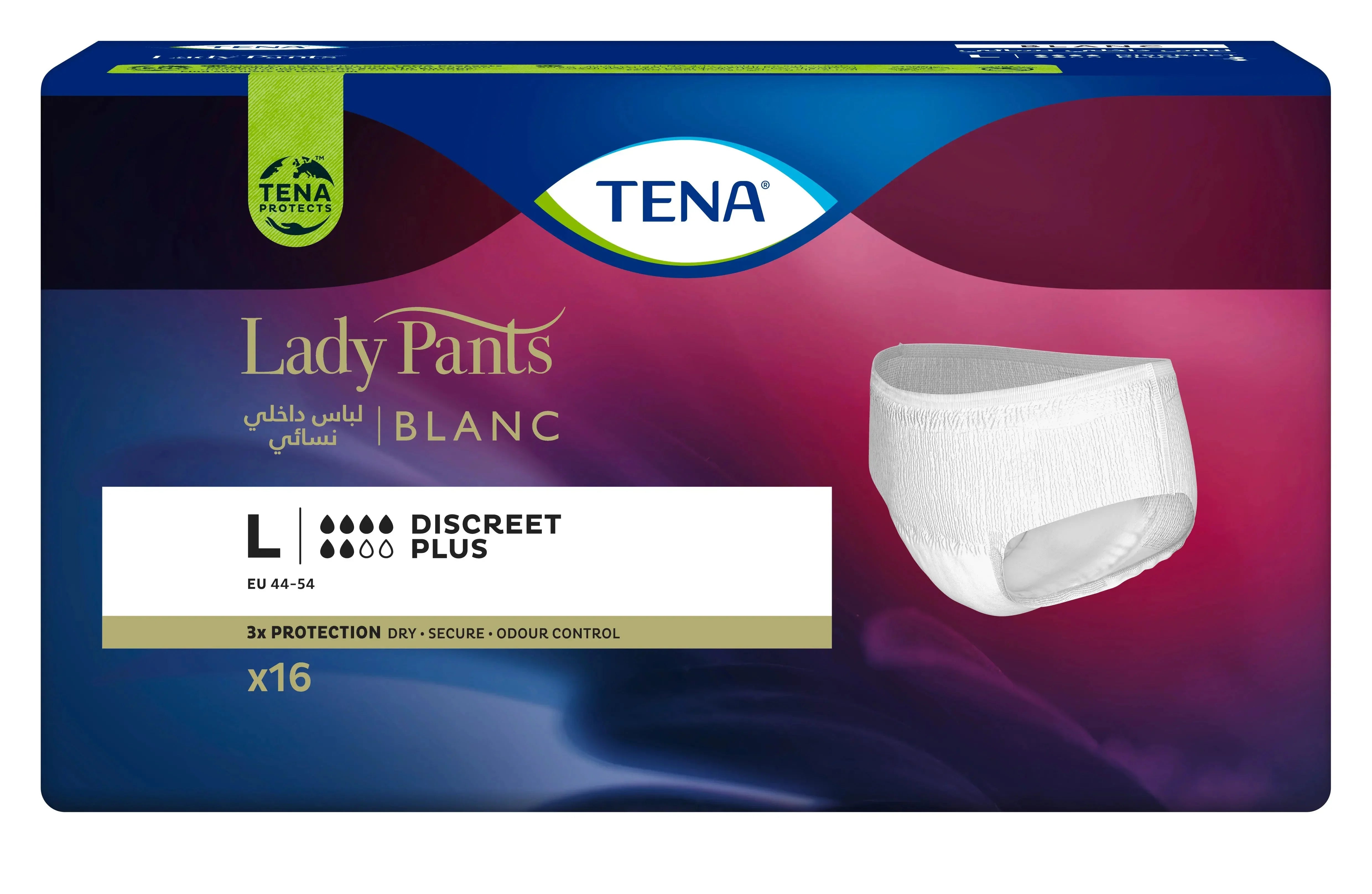 TENA LADY PANTS DISC PLUS L 4 x 16 MEA
