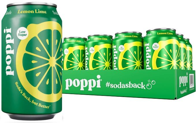 Poppi Low Sugar Lemon Lime Soda 330ml X 24 Pcs