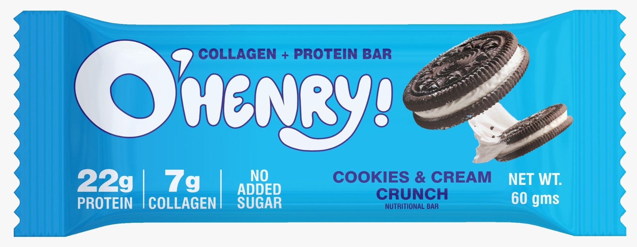 O'Henry Collagen Protein Bar Cookies & Cream Crunch 60g
