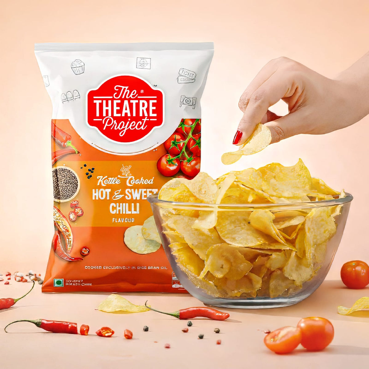 The Theatre Project Kettle Cooked - Hot & Sweet Chilli - 42g