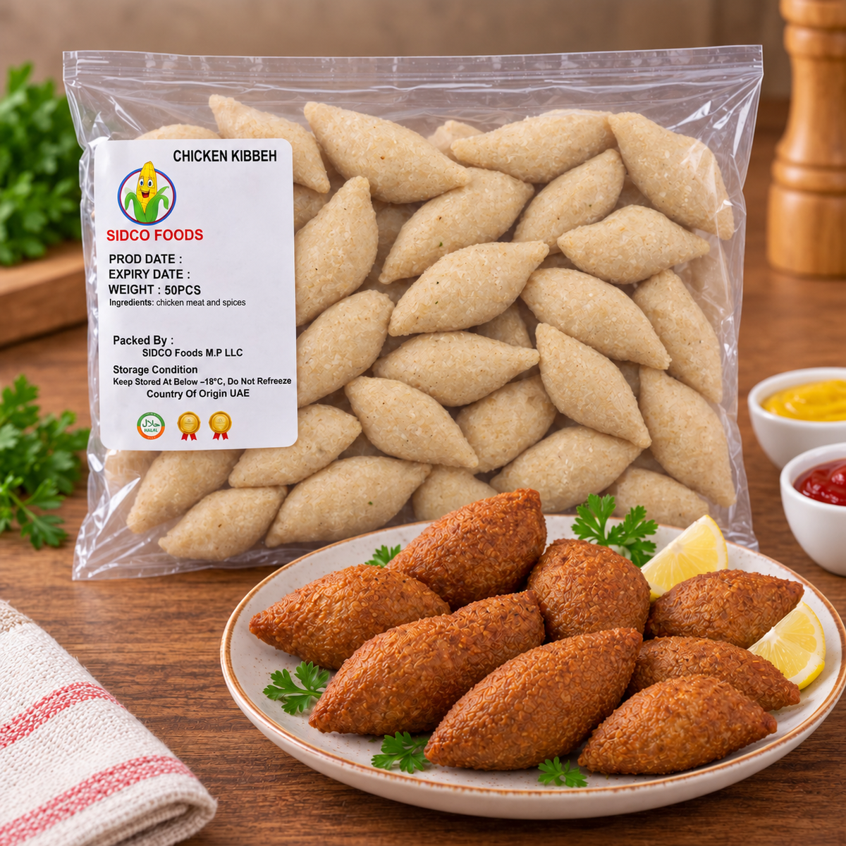 Chicken Kibbeh 30g (50×4 ctn-200pcs)