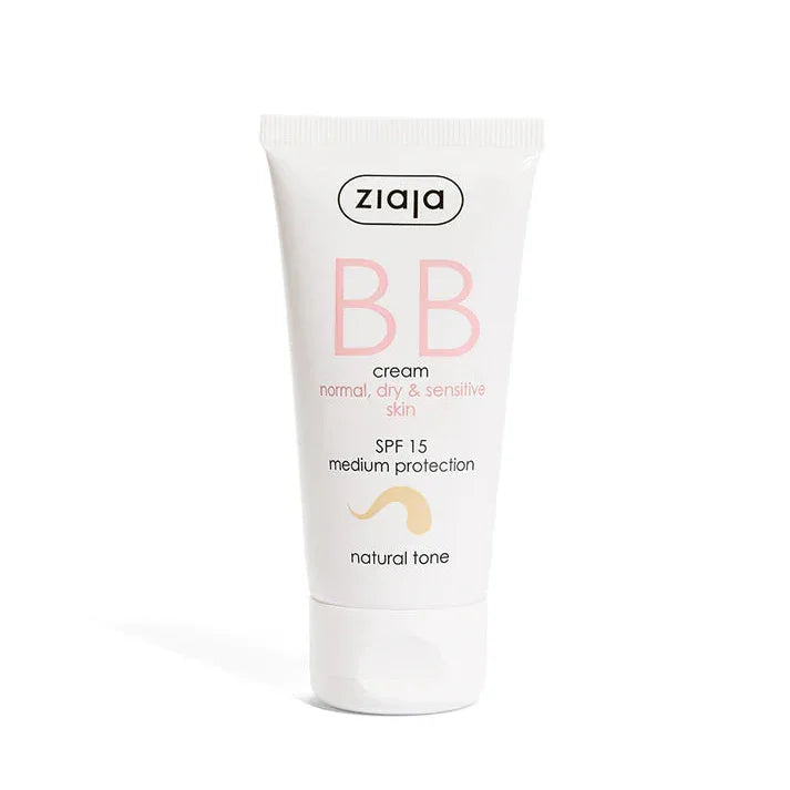 Ziaja BB cream tube on a white background