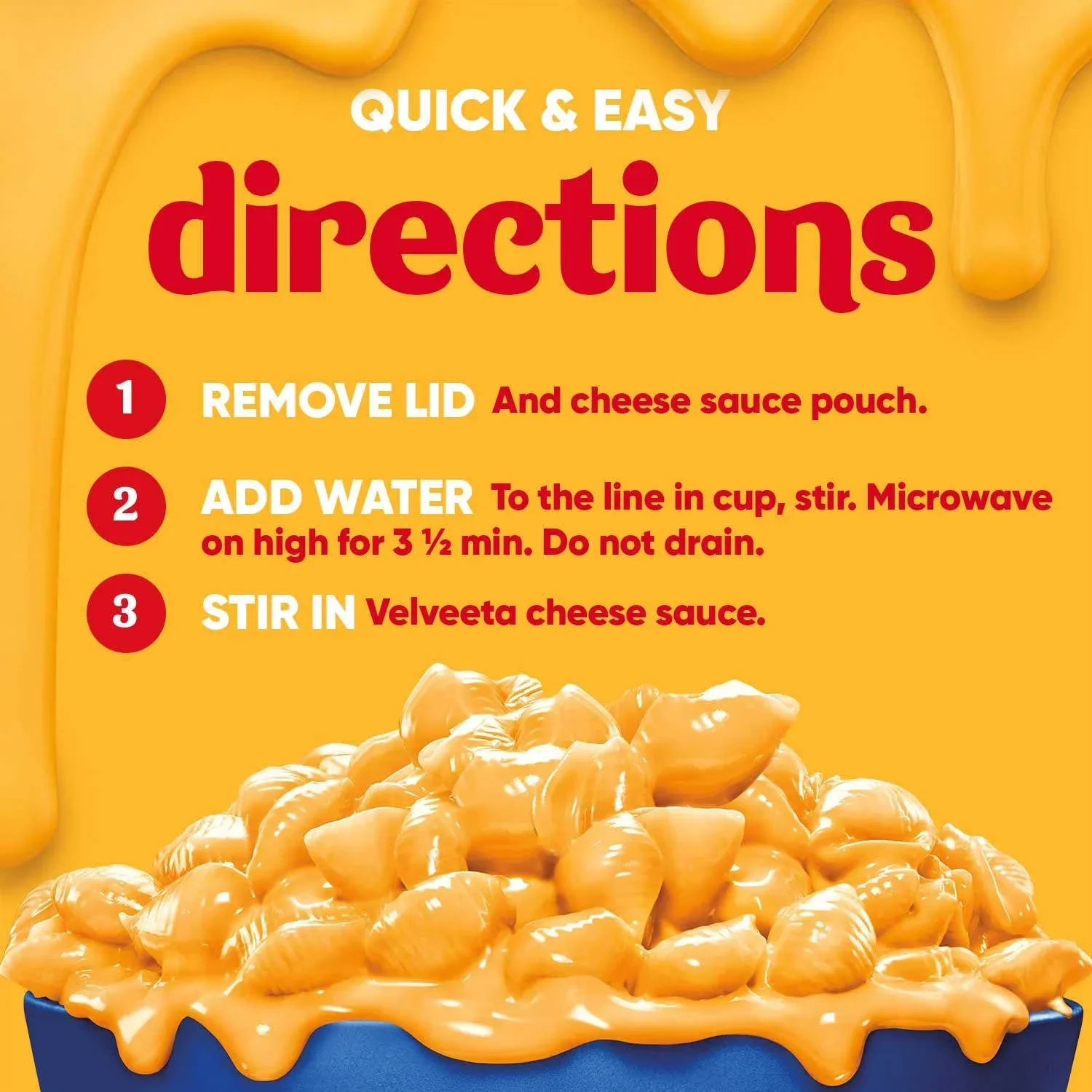 Velveeta Shells and Cheese Original Microwavable Sauce Cup 68g