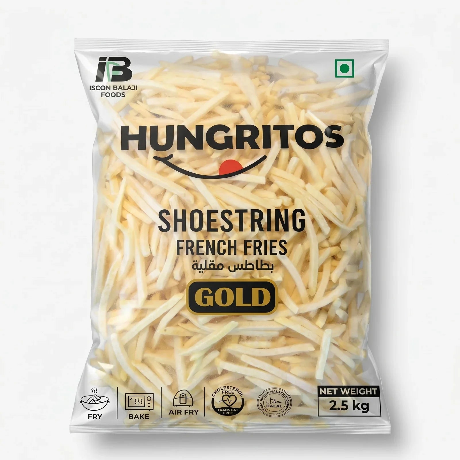 Shoestring Coated Fries 6mm 5×2.5kg | Hungritos