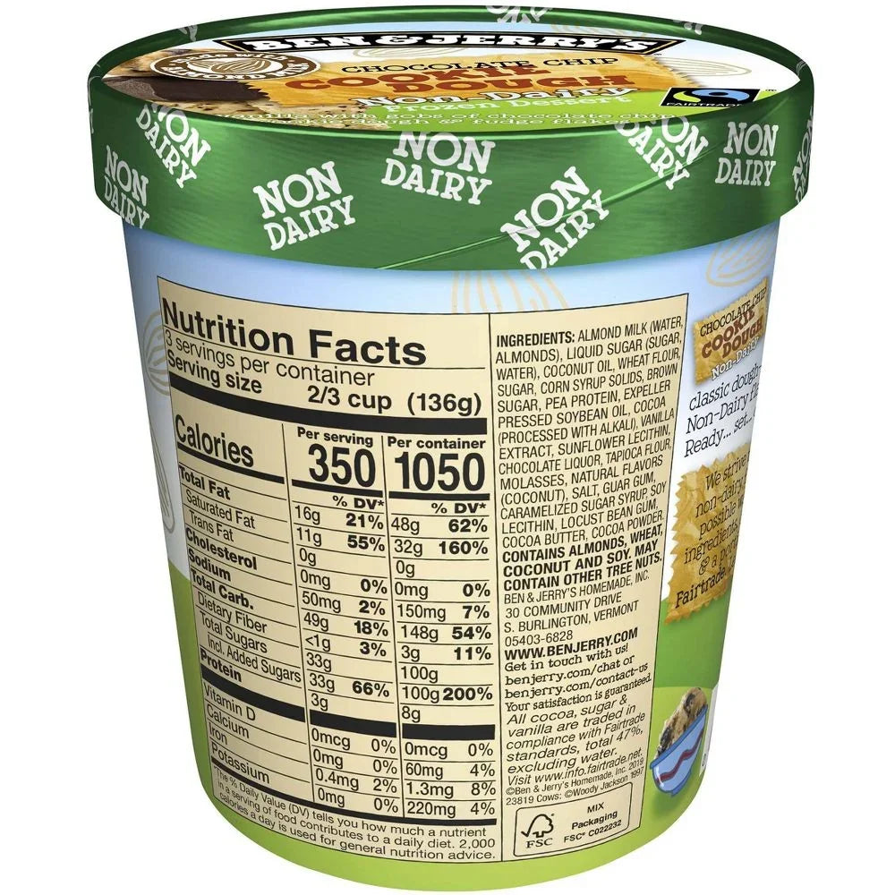 Ben & Jerry's Non Dairy Chocolate Chip Cookie Dough 136g