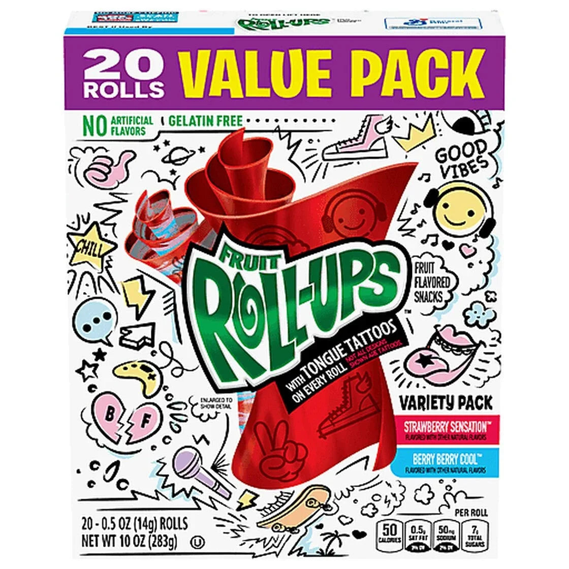 Betty Crocker Fruit Rollups Strawberry/Berry Berry Cool 20Ct 10 Oz