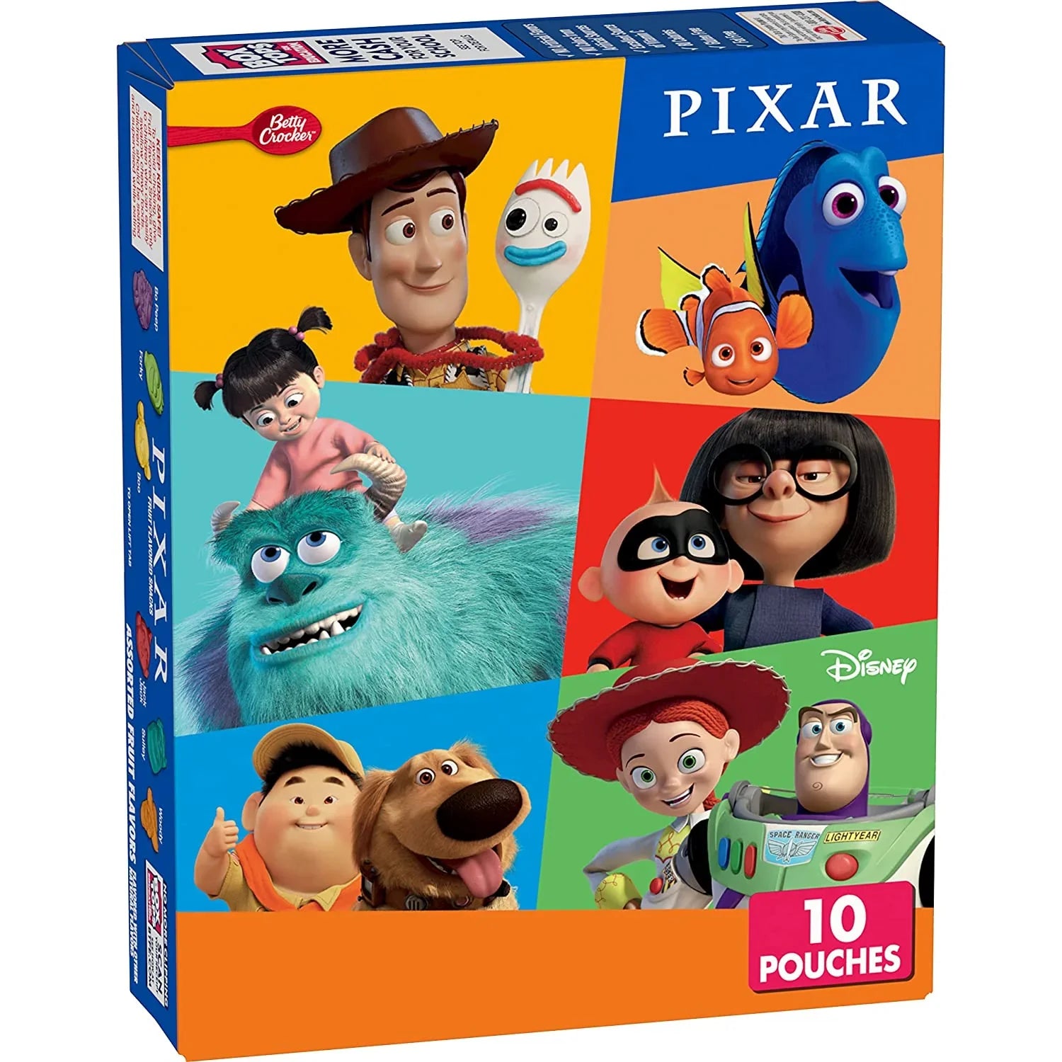 Betty Crocker Fruit Snacks Pixar 8 Oz  (10 Pouches)