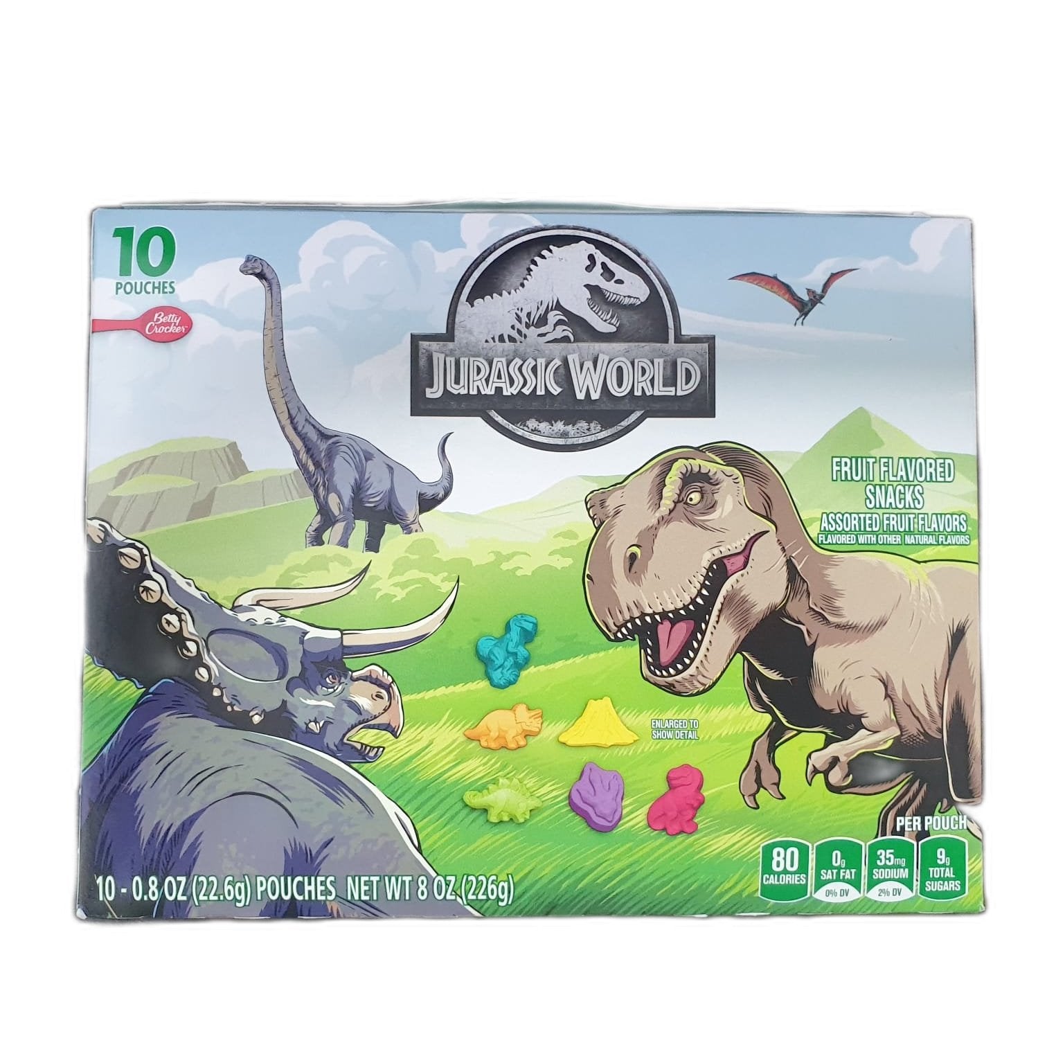 Betty Crocker Jurassk World Fruit Snacks Assorted Fruit 8 Oz ( 10 Pooches)