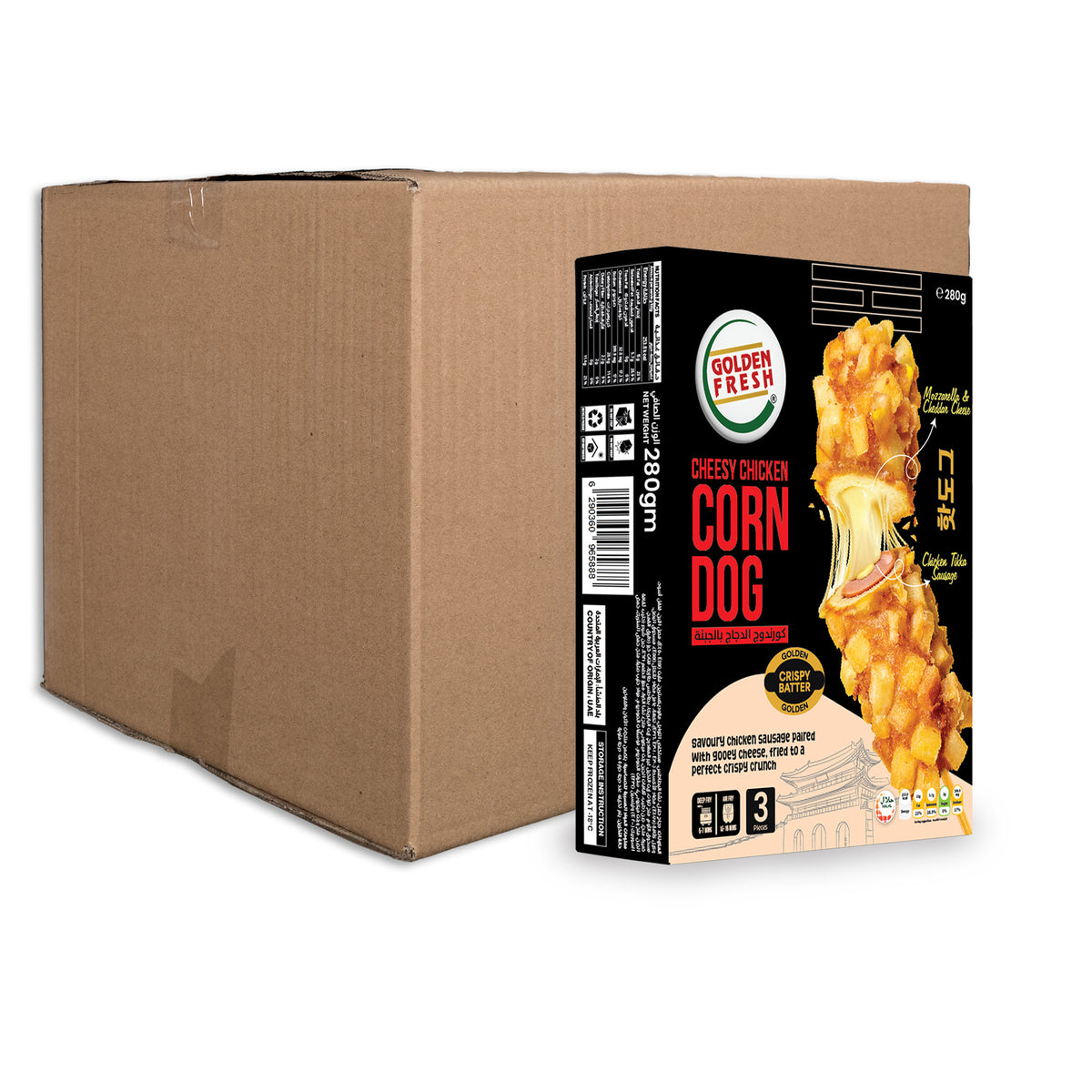 Cheesy Chicken Corn Dog 15x280g (45pcs)
