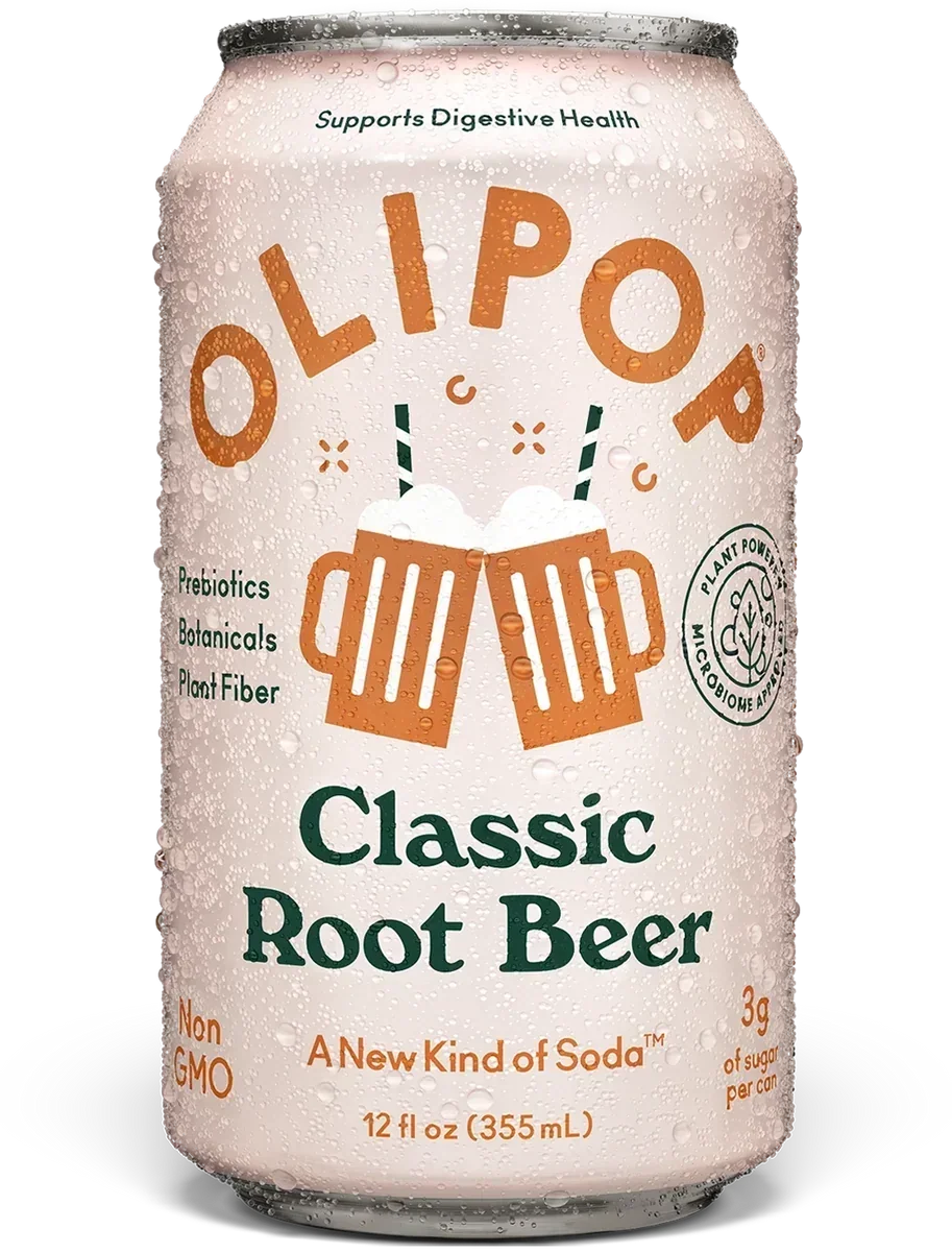 Olipop Prebiotic Classic Root Beer Soda Can 355ml