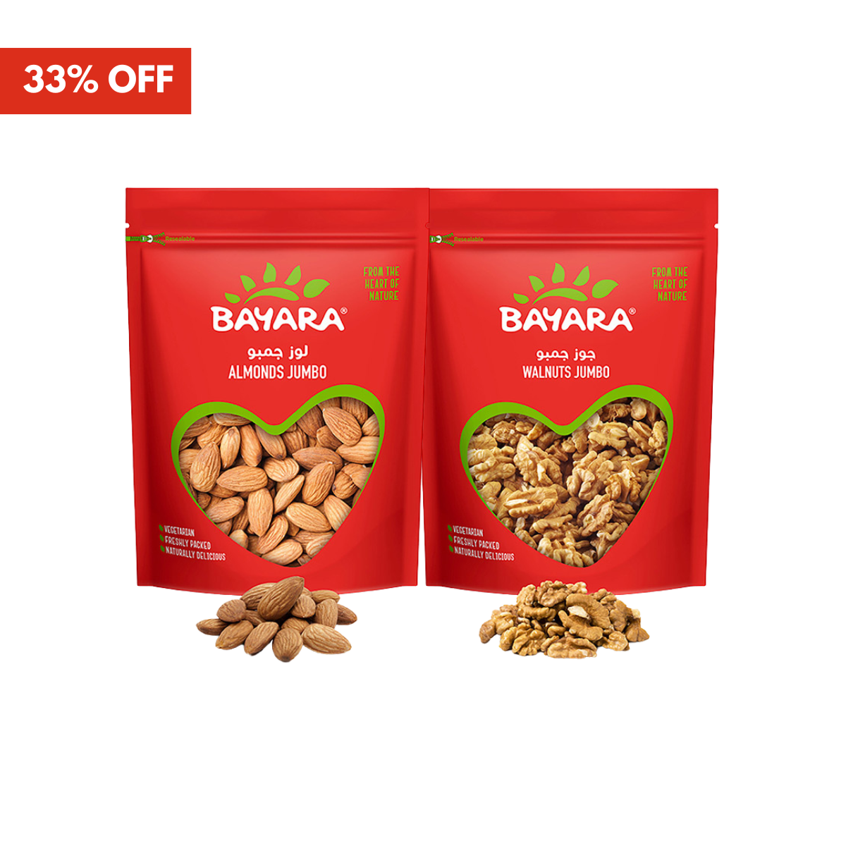 Jumbo Almonds & Walnuts Duo Bundle 800g