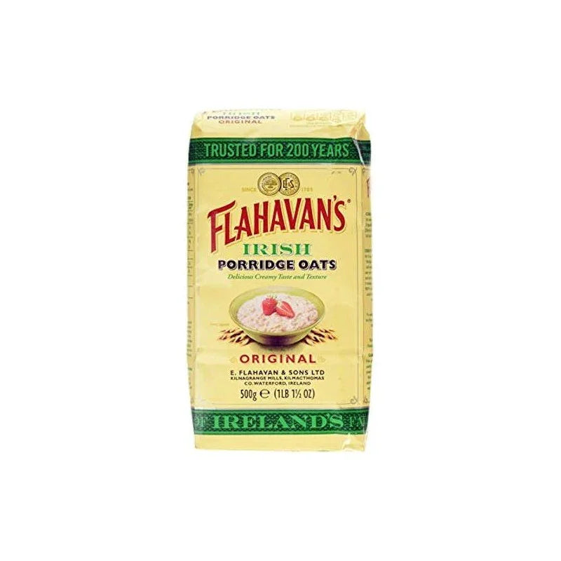 Flahavan's Irish porridge oats 500g pack, plant-based vegan breakfast, iPlantBased UAE