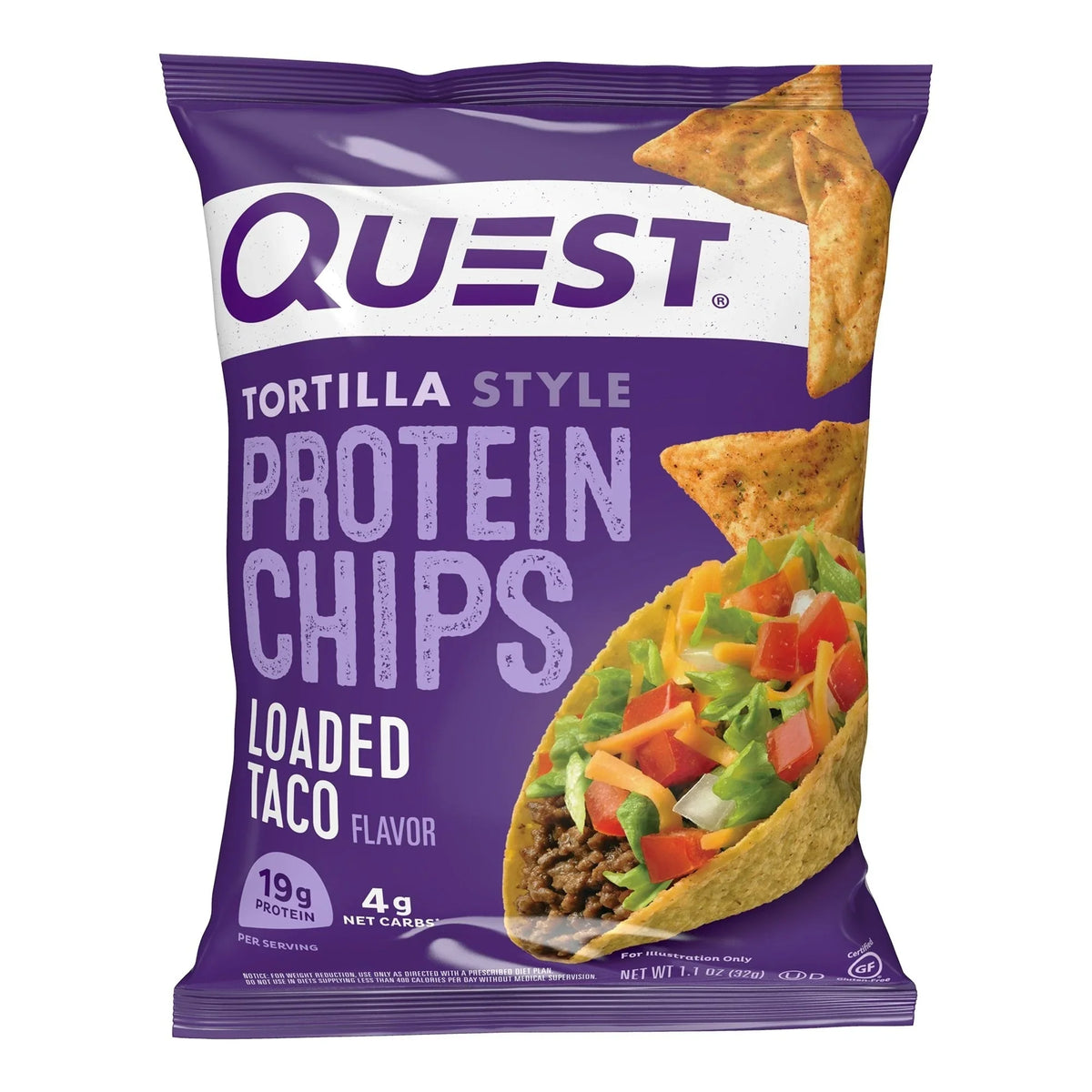 Quest Loaded Taco Tortilla Style Protein Chips 32g