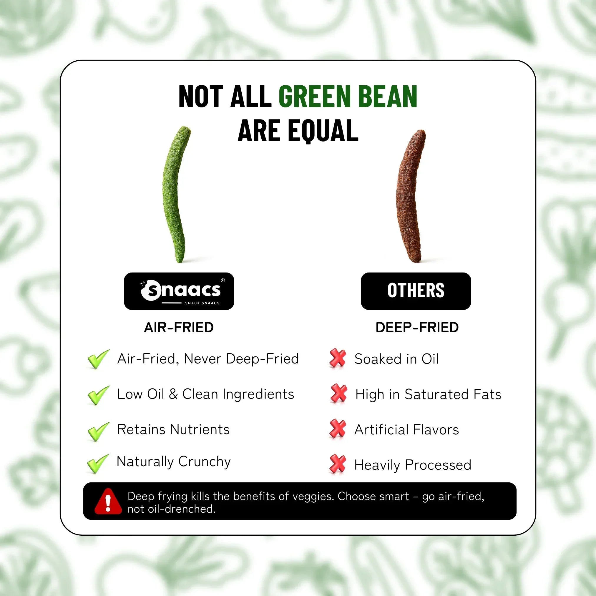 Snaacs Air Fried Green Bean 56g