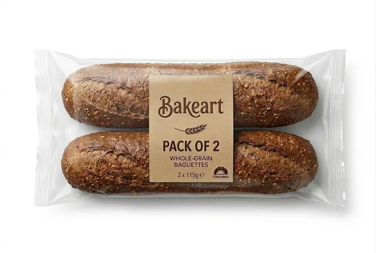 Freshly Baked Demi Baguette Malt 115g Each (Pack of2)