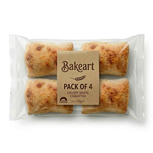 Freshly Baked Sourdough Ciabatta 140g Each (Pack of 4)