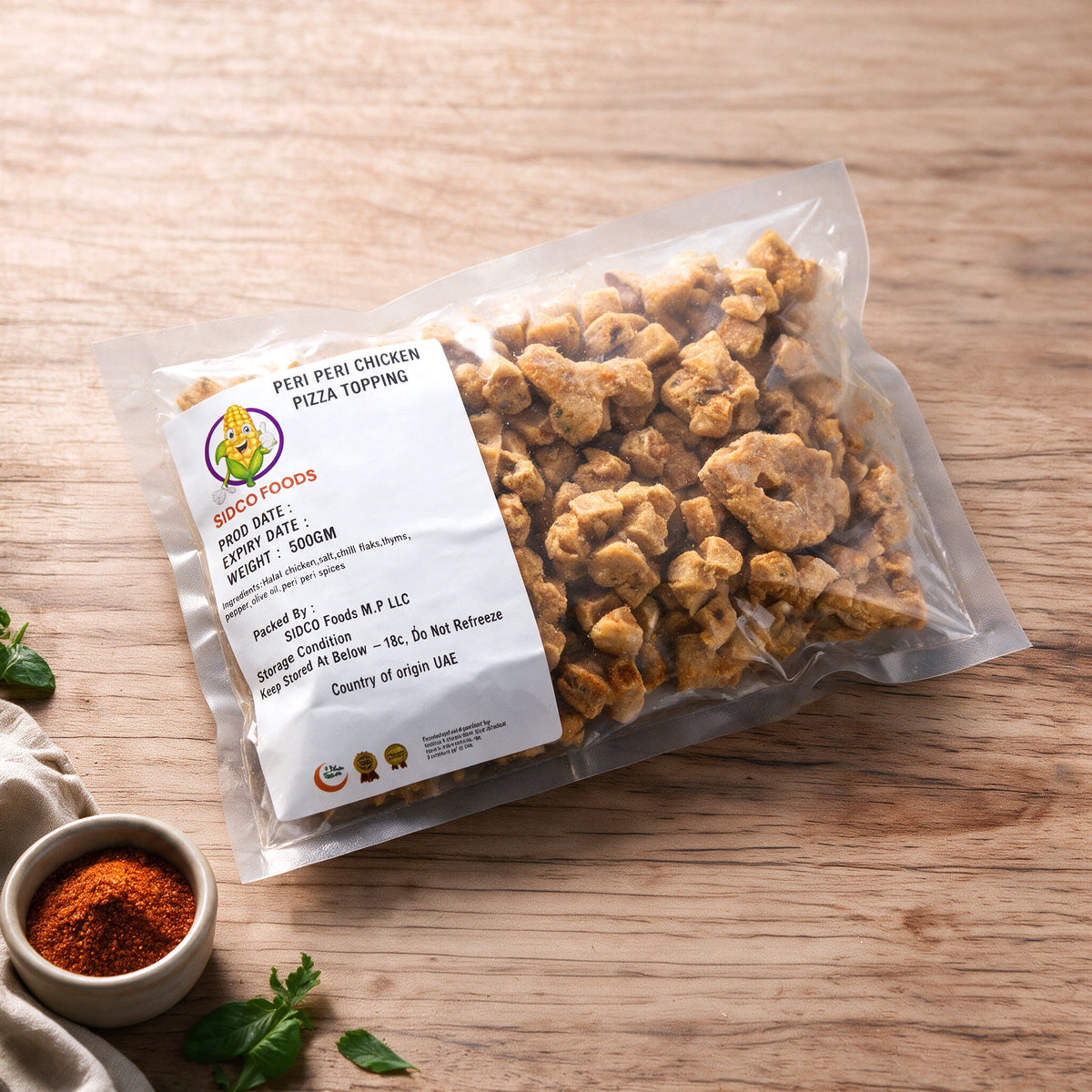 Peri Peri Chicken Pizza Topping (500g/pack)