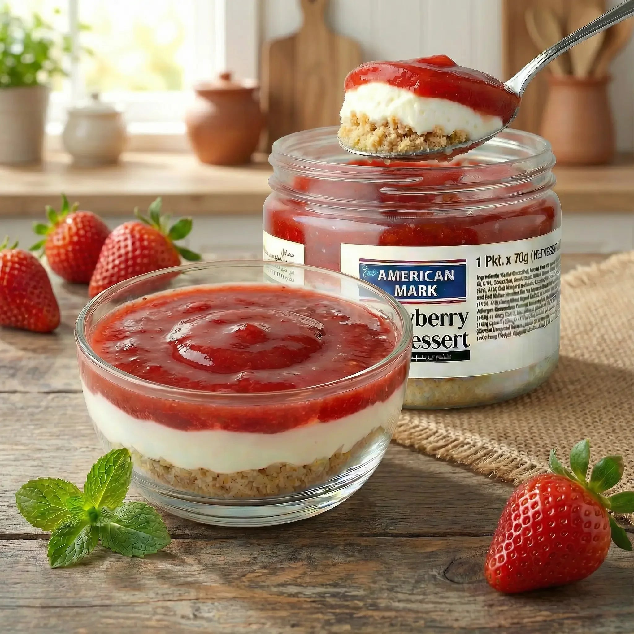 Strawberry Dessert Jar (70g) | American Mark