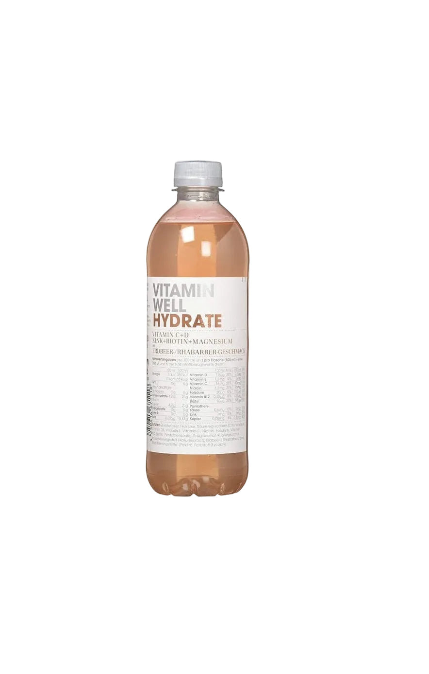 Vitamin Well Drink Hydrate Rhubarb Strawberry 500ml